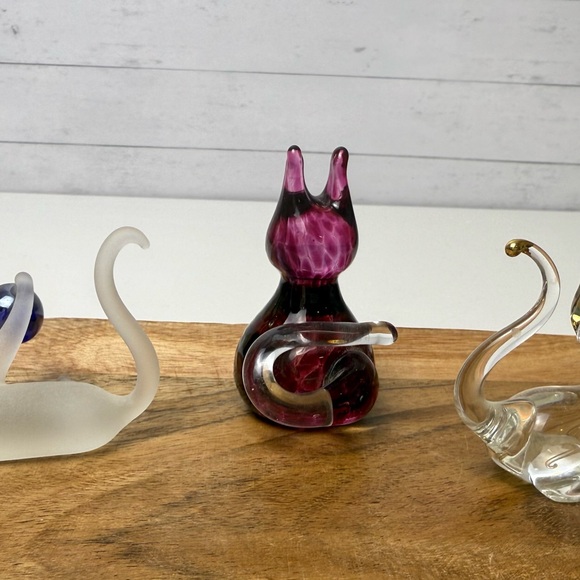 Lot of 3 Art Glass Cats - Picture 5 of 7
